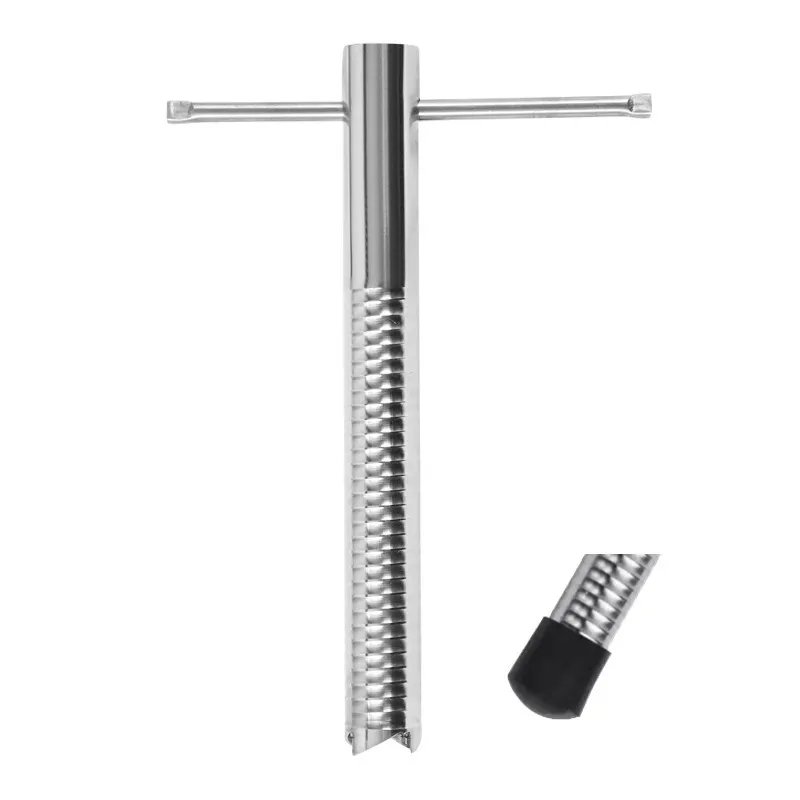 Ice Drill Bit Portable Ice Auger Drill Pointed Fishing Drill Stainless Steel Tent Pegs for Camping Ice Fishing