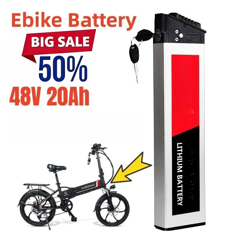 

New 48V 20Ah Li-ion Rechargeable Battery for Samebike LO26 20LVXD Folding Ebike 500W 750W 18650 High Quality Lithium-ion Battery
