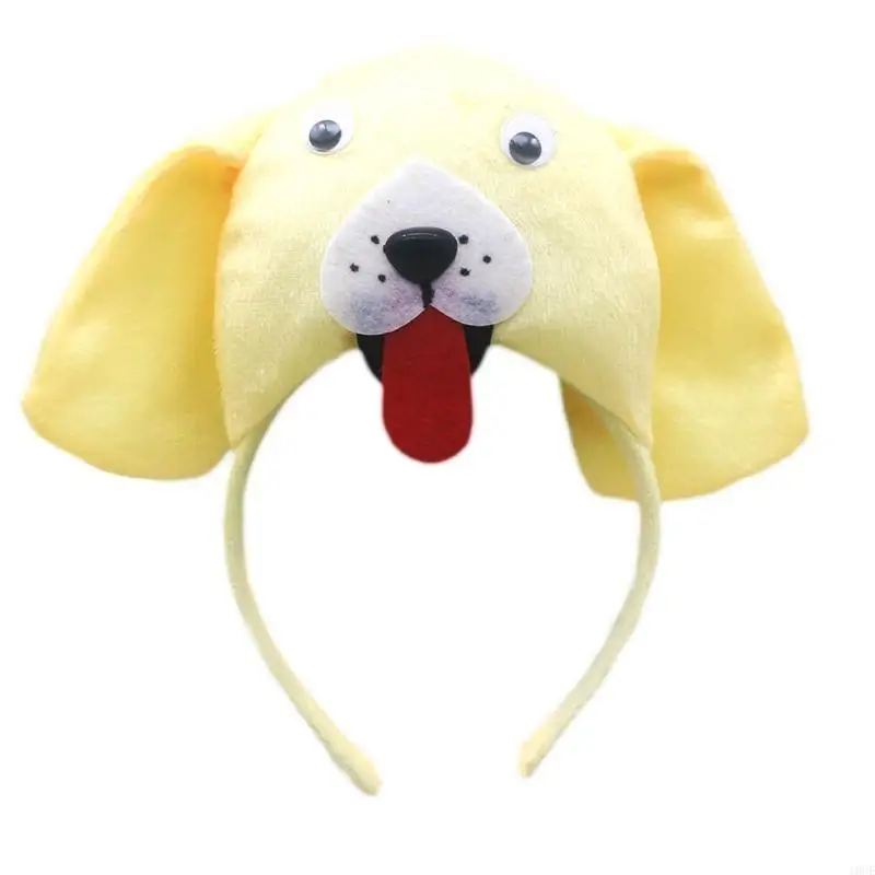 Boy Girl Halloween Dog Ears Hair Hoop Animal Headband Children Headdress Dress Up Hair Accessories for Cosplay Parties 