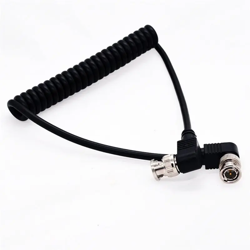 2025 Trend Right Angle BNC To Right Angle BNC Video Cable Coaxial Cable PU Spring Wire For Camera