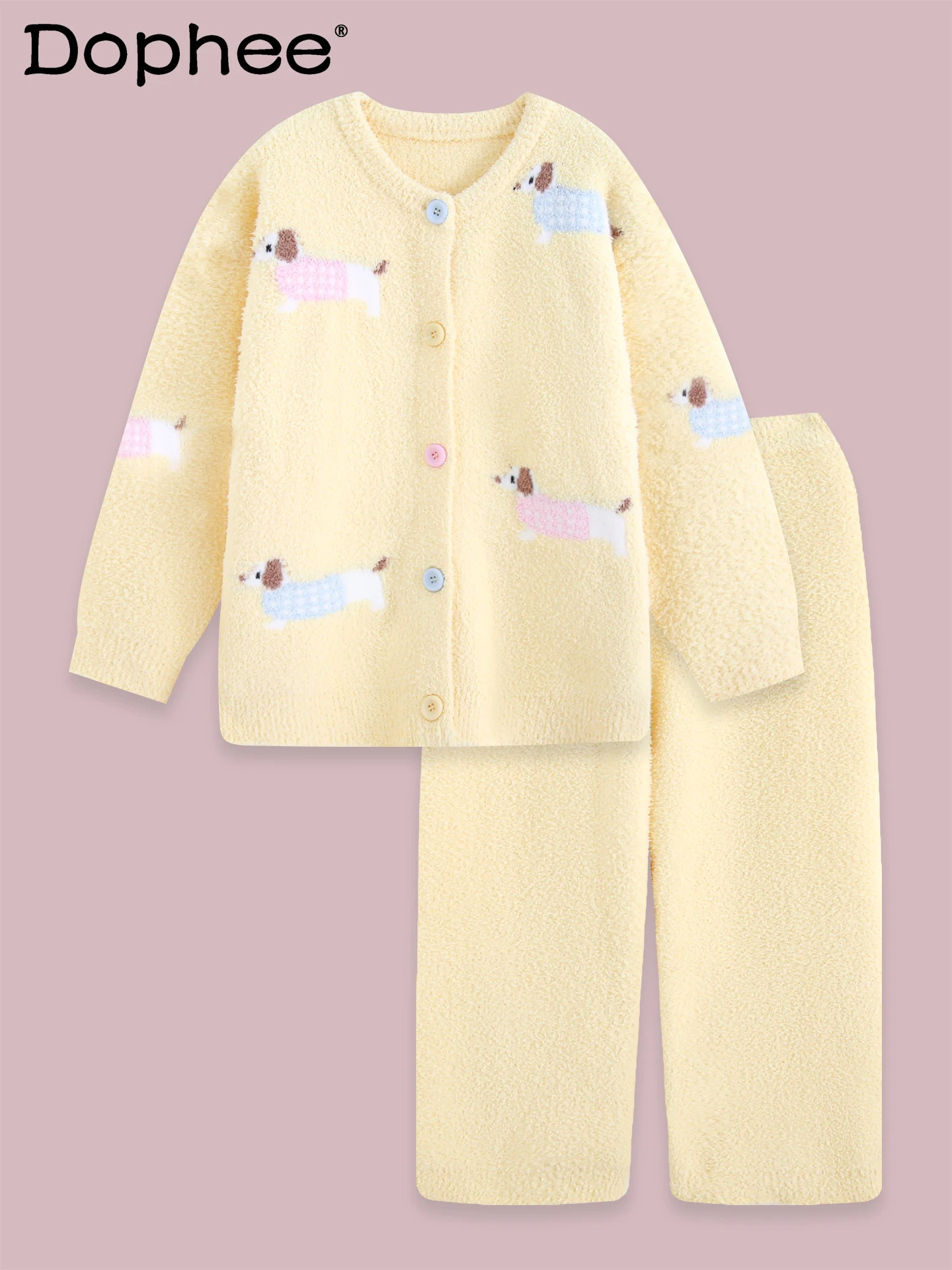 

Japanese Style Thin Fleece Pajamas for Women Autumn and Winter 2025 New Sweet Cute Coral Fleece Thickened Wearable Homewear