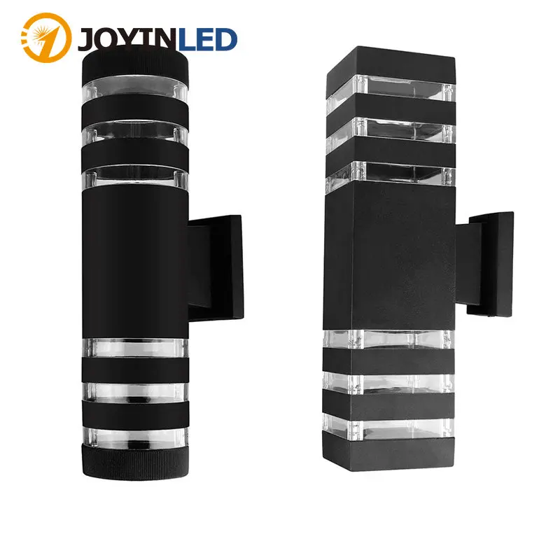 

LED Outdoor Wall Lamp Induction Waterproof Wall Lamp Suiit E27 Bulbs Double Head Up and Down Lighting for Garden Courtyard