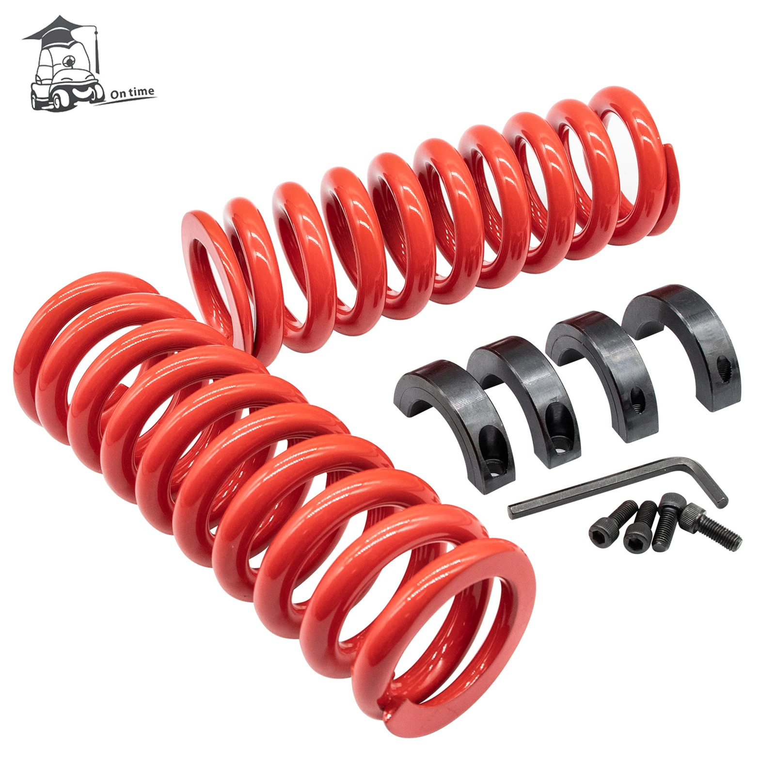 Golf Cart Heavy Duty Rear Shock Coil Spring Kit(Red)For Yamaha Gas and Electric G14, G16, G19, G20, G22, G29 Drive