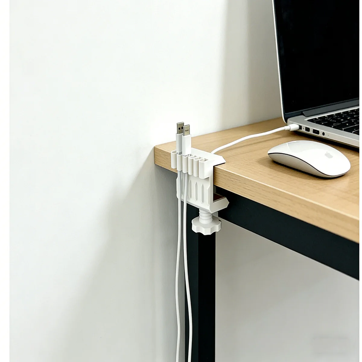 3D Printed Pla Eco-Friendly Material Desktop Data Cable Clip, Desktop Traceless Cable Management and Organization Tool, 1 Piece