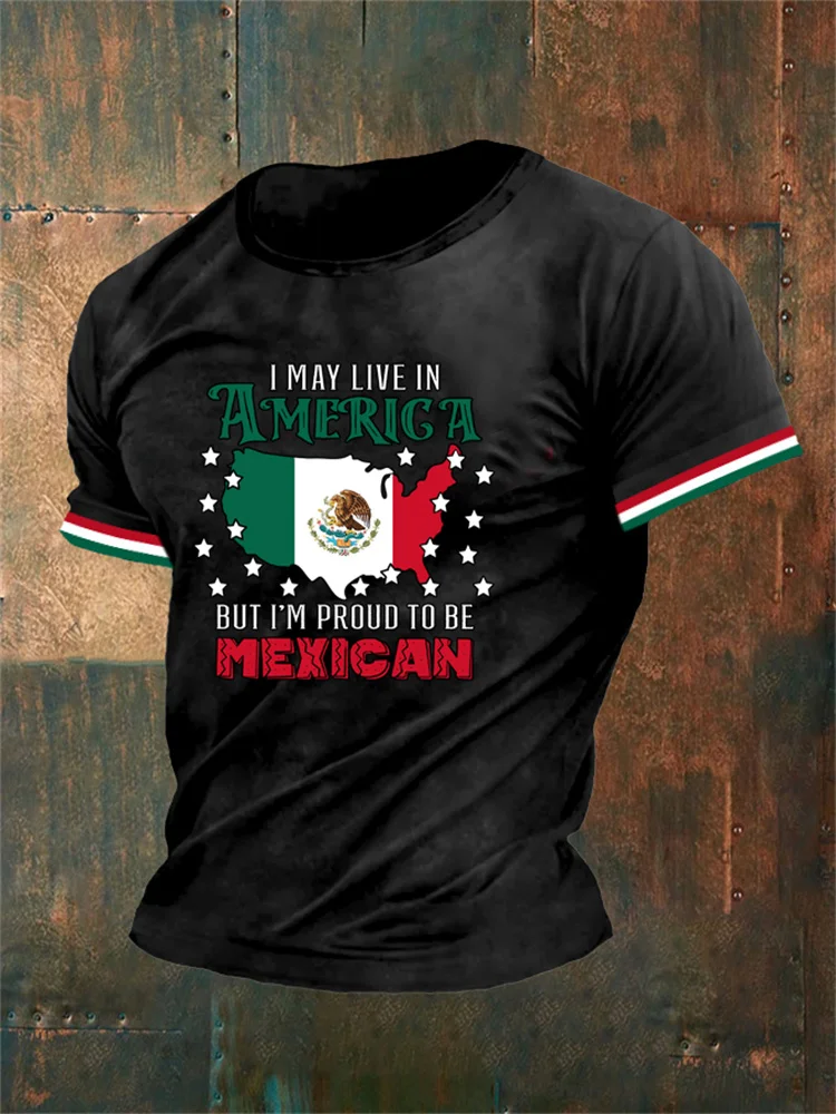 Mexican T-Shirt Unisex Casual Short Sleeved T-Shirts Round Neck Streetwear Mexican men\'s Tees Tops Oversized Men\'s Clothing 5XL