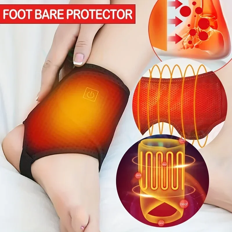 

1pc Hot Compress Heating Belt Therapy Foot Bare Ankles Protector Relieve Arthritis Leg Pain Rehabilitate Joints Health Home Life