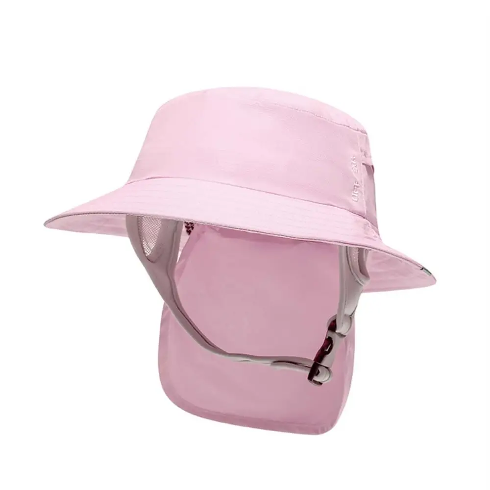 With Chin Strap Surfing Backet Hat Breathable Wide-brimmed Ladies Sun Hat Windproof Quick-drying Fisherman Cap Men Women