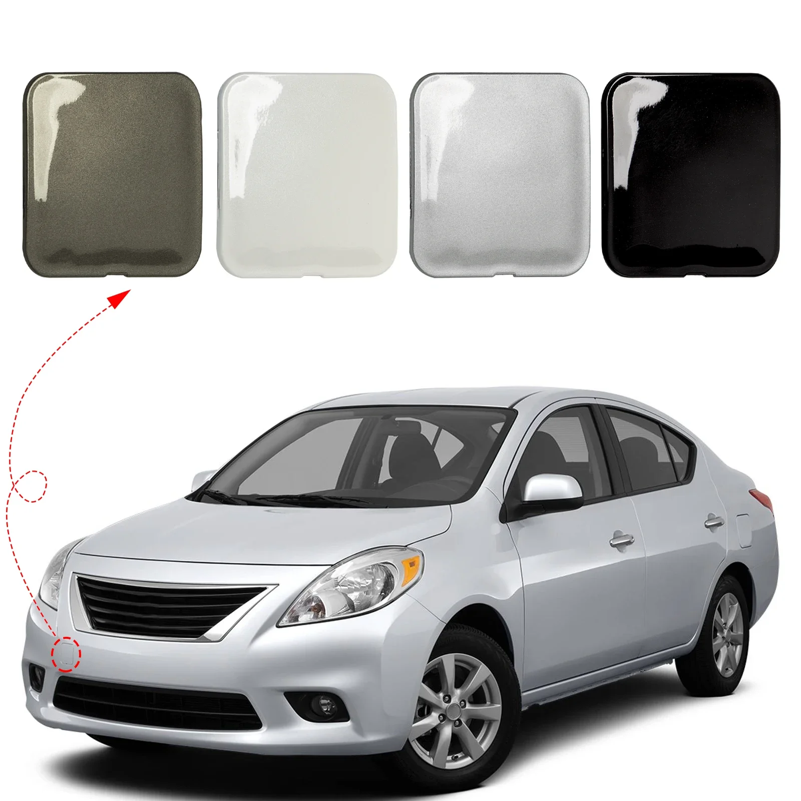 

Front Bumper Tow Hook Cover Cap Towing Eye For Nissan Versa Sedan Accessories 2012 2013 2014 622A0-3BA0H 622A03BA0H Car