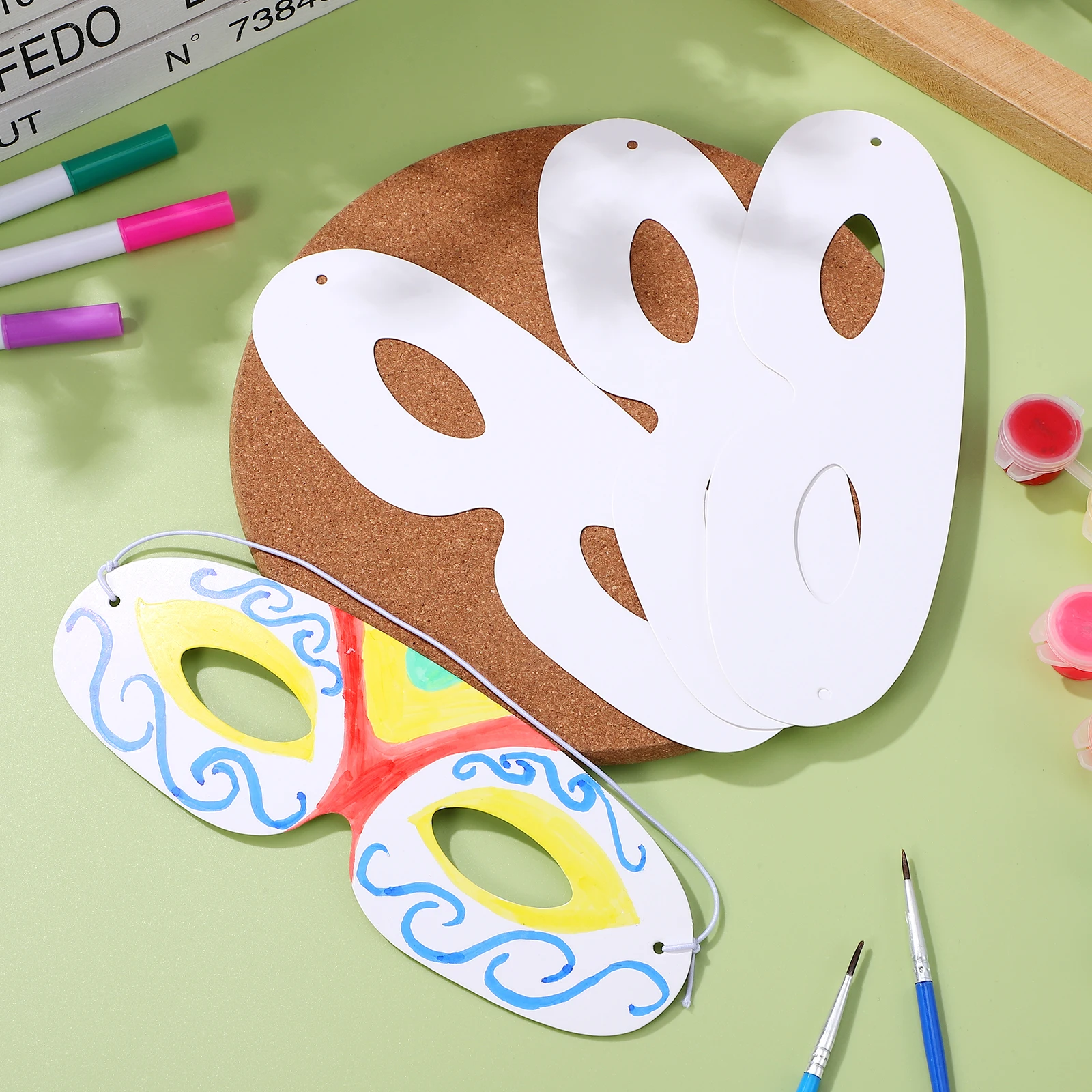 DIY blanco papieren maskers 40 stuks wit ongeverfd handgeschilderd ambacht voor Halloween kostuum cosplay Mardi Gras masker maken kunstproject