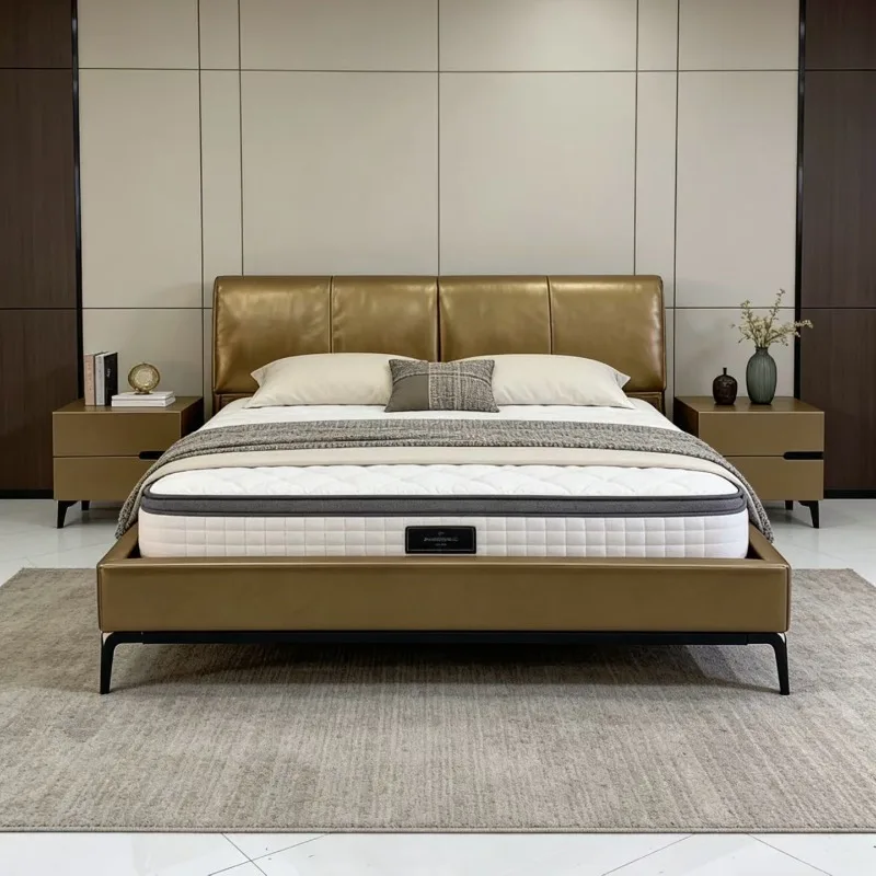 Italian minimalist master bedroom local tyrant gold small apartment household