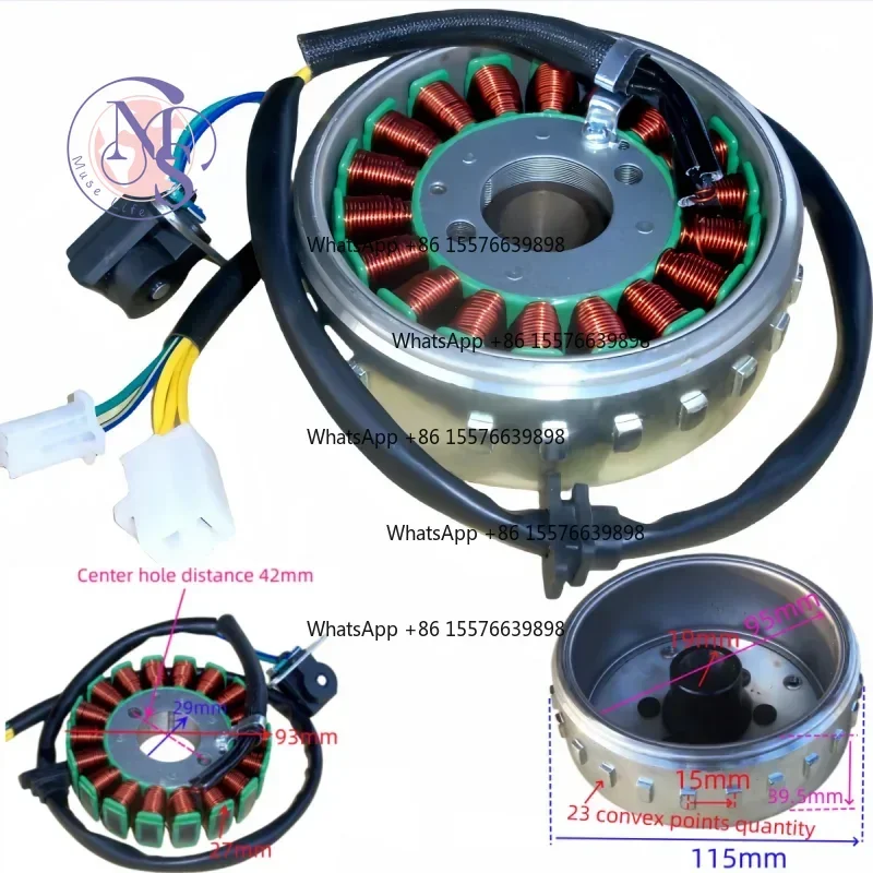 ZOCI-FOR-GY6125 Stator Flywheel Generator Coil For 152QMI 157QMJ Motorcycle Replacement Parts