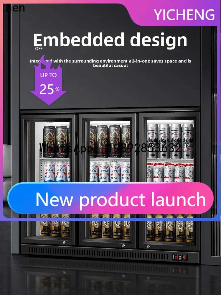 

Холодильный прилавок-витрина S8 из нержавеющей стали, настольный, для напитков, пивной шкаф-холодильник, малый коммерческий