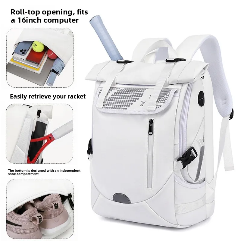 Badminton bag Sports waterproof lightweight backpack Fitness backpack Boys and girls multi-functional travel tennis bag