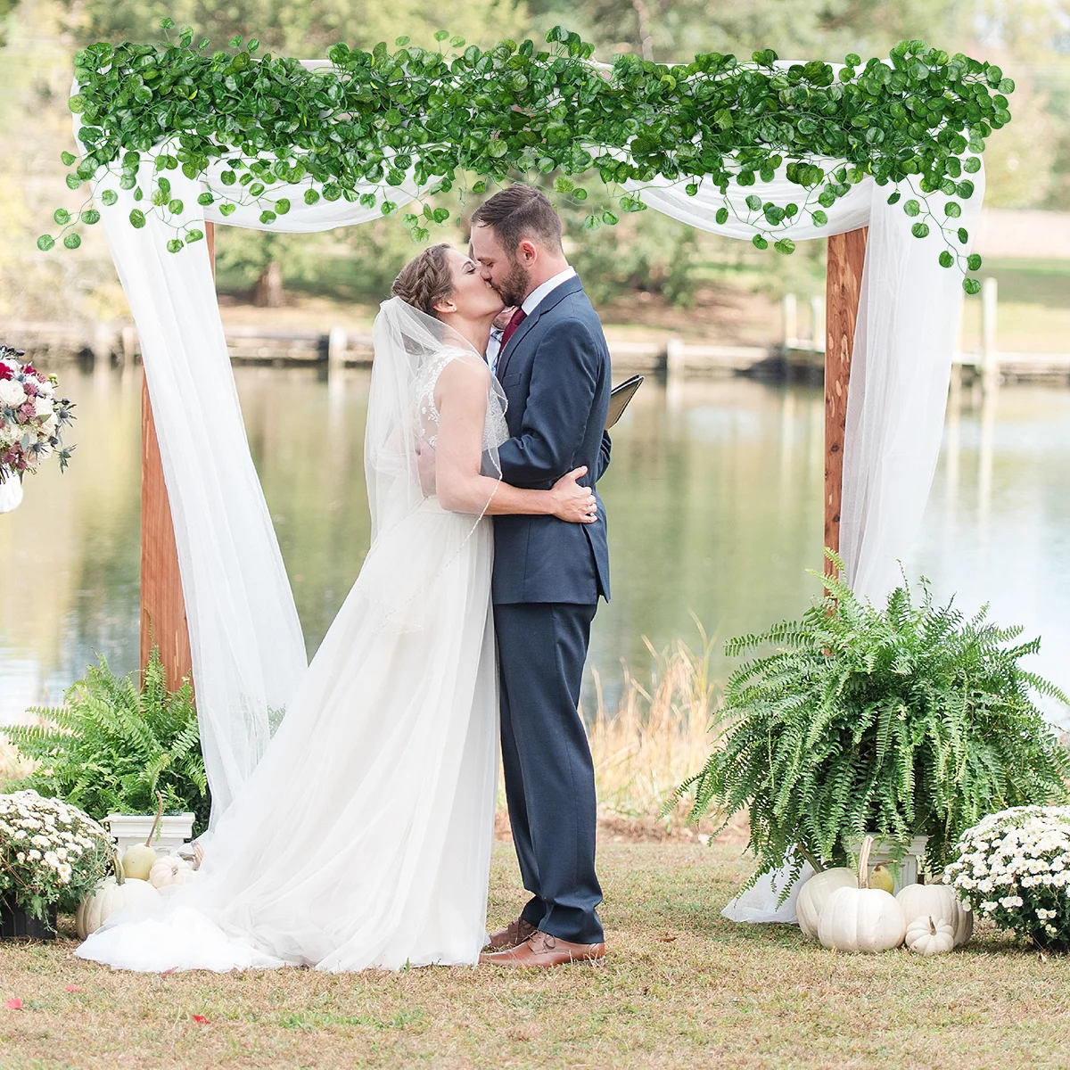 

Long Greenery Garland Party Decorations Artificial Hanging Plants Home Living Room Faux Indoor