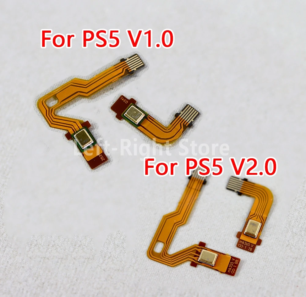 2pcs For Sony PlayStation 5 PS5 Controller V1 V1.0 Microphone Flex Cable Inner Mic Ribbon Flex Cable Repair Parts V2 V2.0