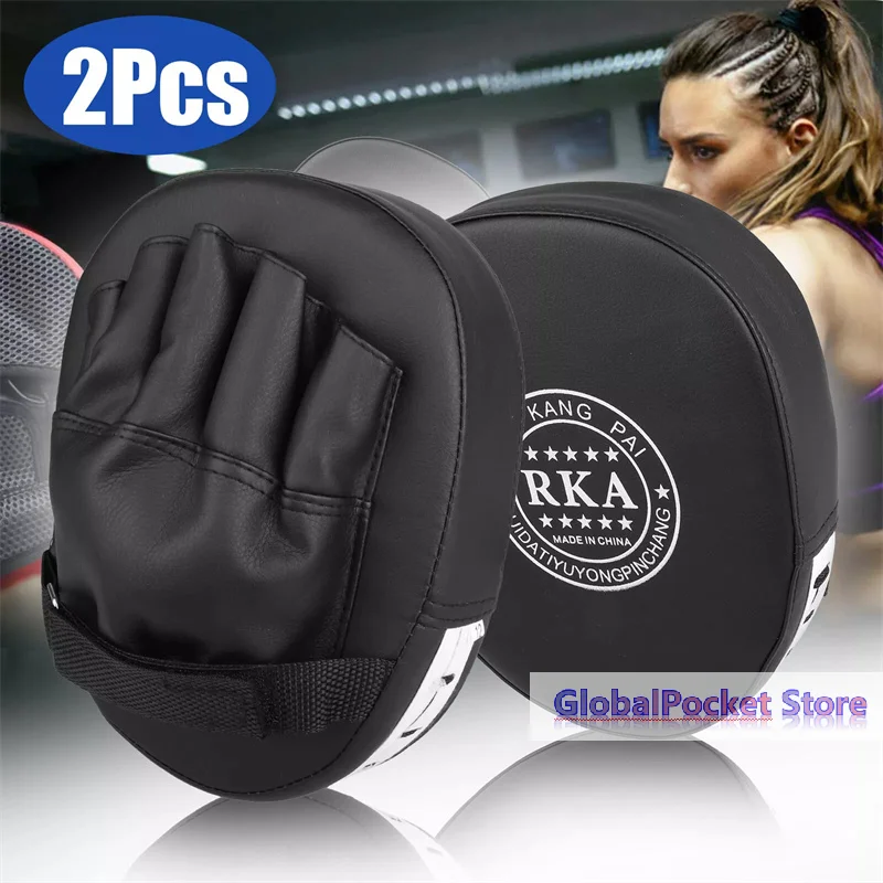 2 Piezas/Lote Guantes de Kick Boxing y Almohadilla de Golpeo para Hombres, MMA, PU, Karate, Muay Thai, Lucha Libre, Sanda, Entrenamiento, Equipo para Adultos y Niños
