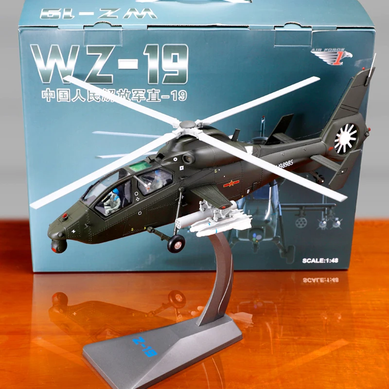 1:48 Scale Chinese Air Force WZ-19 LH98985 Helicopter Model Diecast Alloy Classics Toys Souvenir Ornaments Gifts Static Display