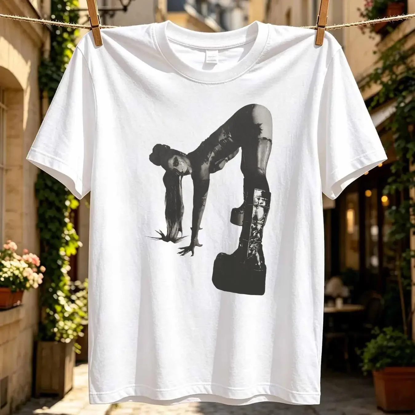 washed T Shirt Lady Gaga Chromatica Ball 2XL Concert Stadium Tour Band 2022 long or short sleeves vintage Washed