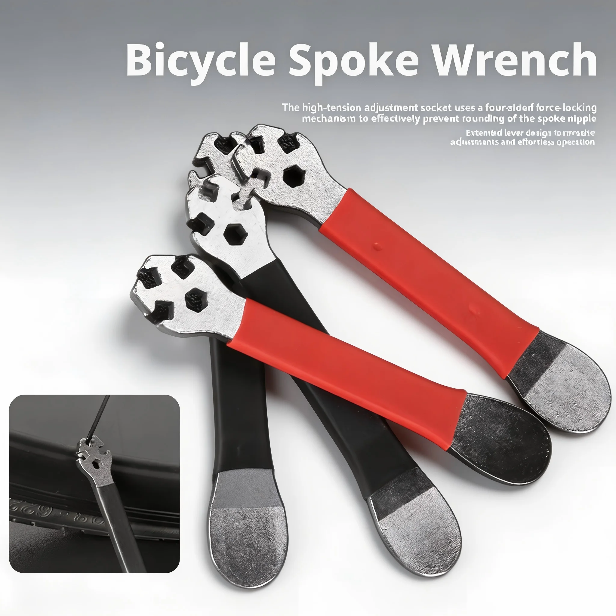 Bike Spoke Wrench Bicycle Wheel Truing Tool Spoke Adjustment Tool Wheel Building Repair Tool for MTB Road Bike Cycling Tools