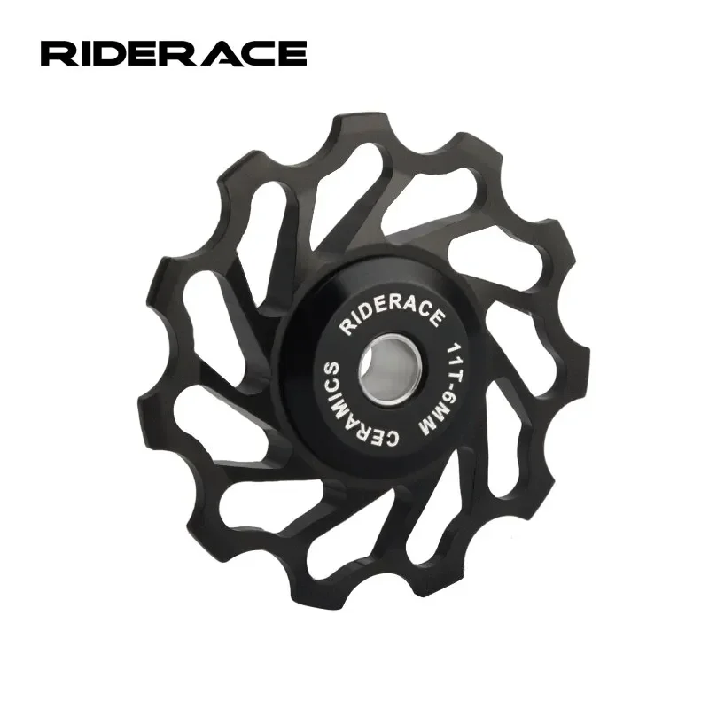 

RIDERACE Ceramic Rear Derailleur Pulley Wheel AL7075 11T Guide Bearing Pulley Road Bike 4mm 5mm 6mm MTB Part