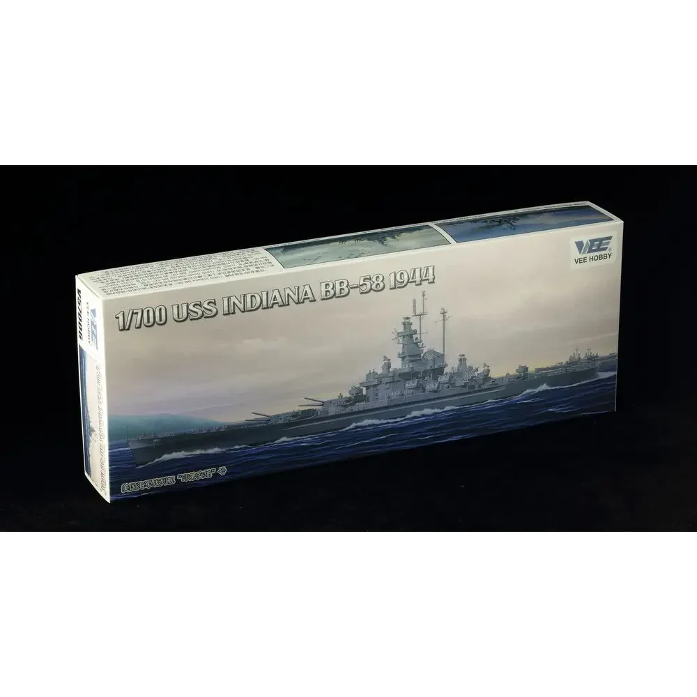 VEE HOBBY V57006 1/700 USS Indiana BB-58 1944 – تقييم شامل لنموذج مركبة بحرية مُجمّع بجودة عالية