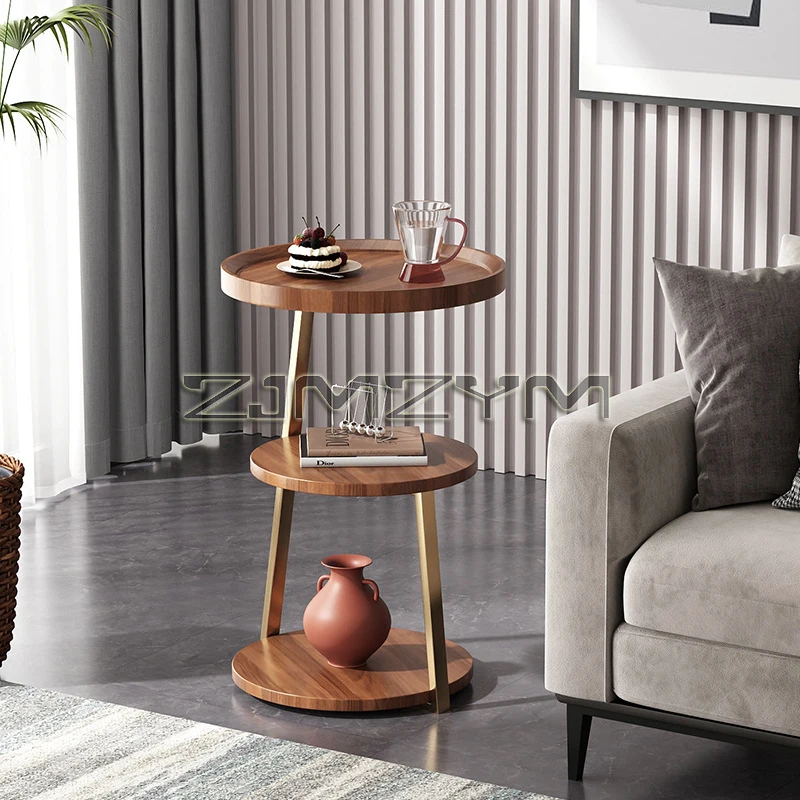 Nordic Round Storage Coffee Table Storage Lounge Desk Modern Minimalist Library Living Room Space Saving Center Coffee Table