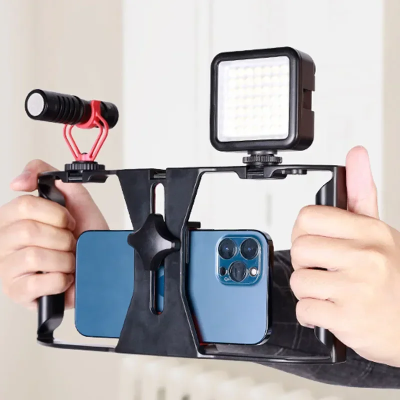 For Assist Handheld Stabilizer Camera Bracket Phone Cage Motion Frame Tripod Stand for IPhone Video and Photo Shooting VLOG