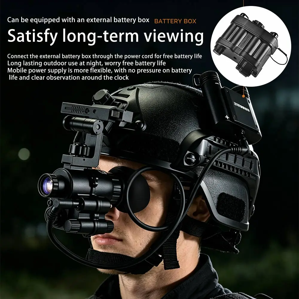 PV-DF-220 Infrared Fusion Monocular, Low-Light Night Vision Headset for Outdoor Night Detection