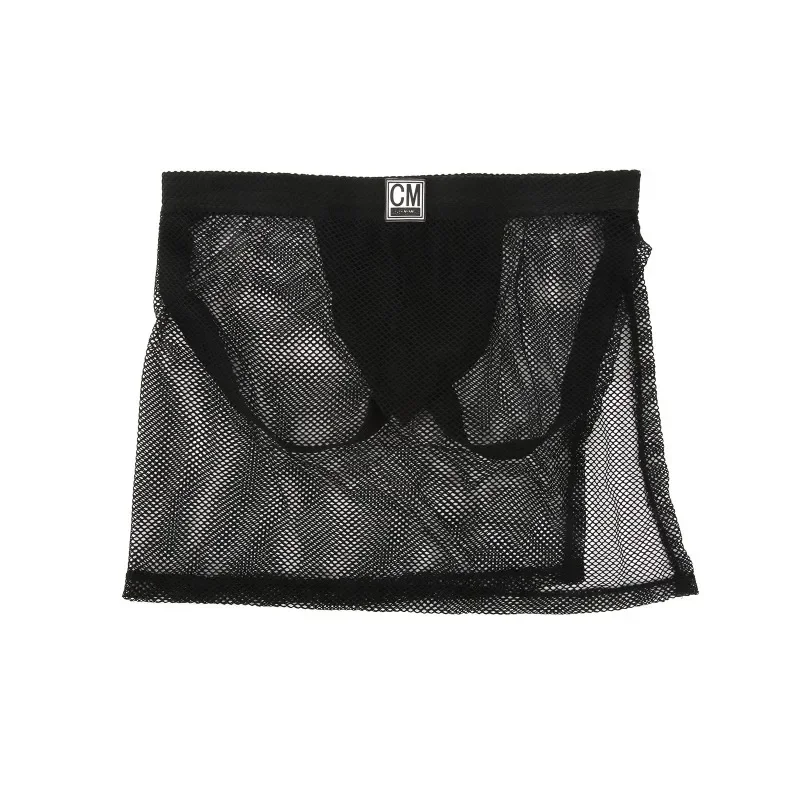 New 2025 Men's Mesh Transparent Pants Cross-dressing 2-in-1 Breathable Panties CMF618