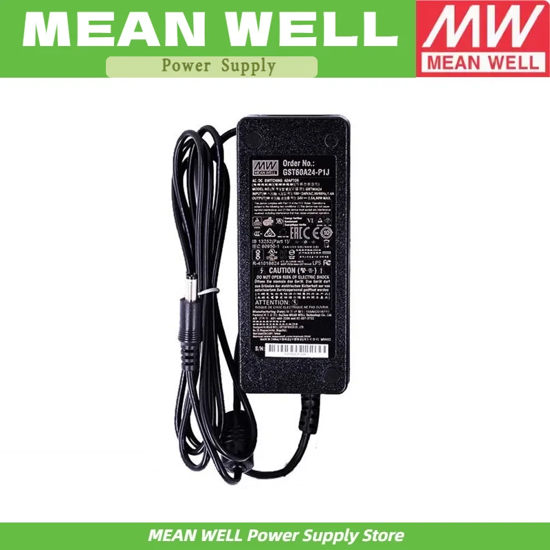 MEAN WELL GST60A GST60A05-P1J GST60A12-P1J GST60A24-P1J AC-DC adapter