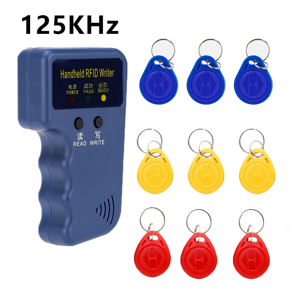 Handheld Flipper Zero Duplicator Card Reader 125KHz EM4100 Video Programmer Writer T5577 Repetitive Wipe Handheld RFID Writer