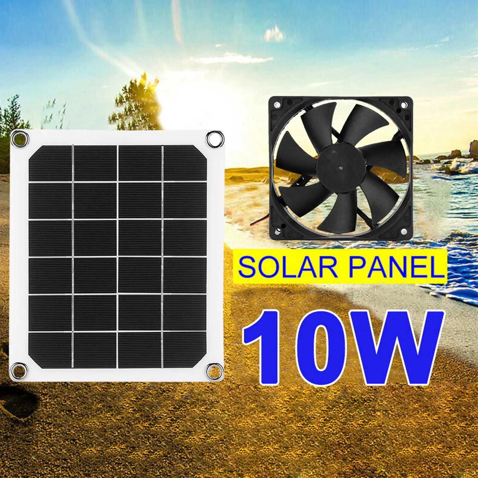 Exaustor painel solar monocristalino 6v 10w painel de energia solar ao ar livre exaustor carregamento usb para estufa casinha de frango