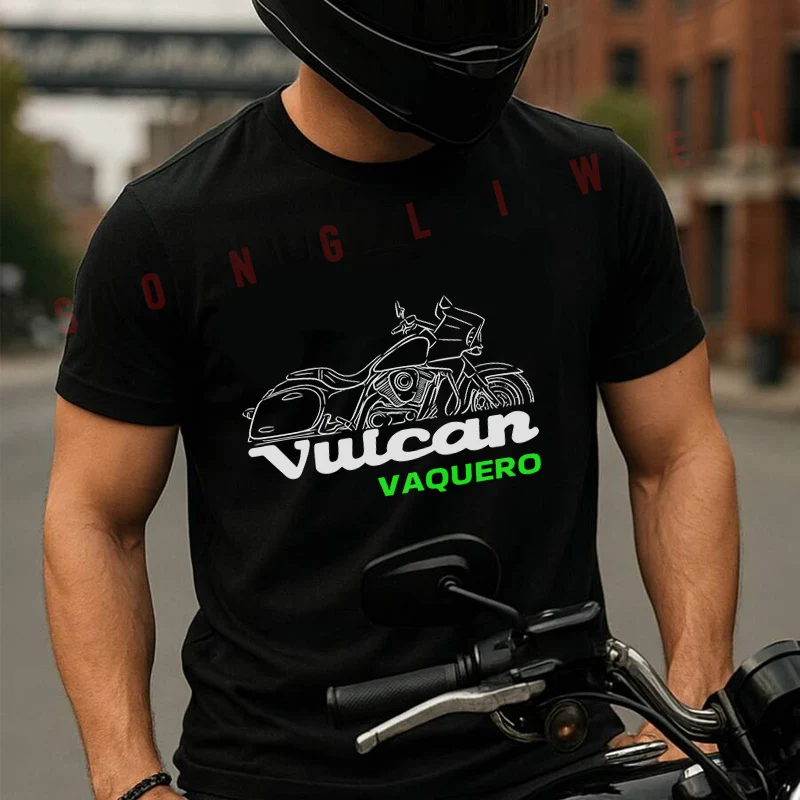 

Vulcan 1700 Vaquero Motor Men's Fashion Moto T-shirt Casual Trendy Tshirts For Summer Comfortable Short Sleeve Tops