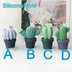 DIY Succulent Cactus Scented Candle Molds Cute Simulation Plant Cactus Scented Candle Plant Flower Soap Aromatherapy Crafts