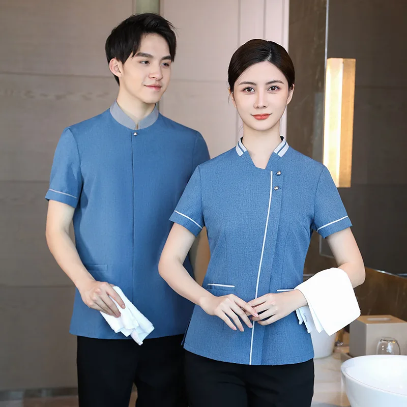 Cleaning Work Summer Short Sleeve Property Sales Office Hotel Room Aunt Housekeeping Cleaner Clothes