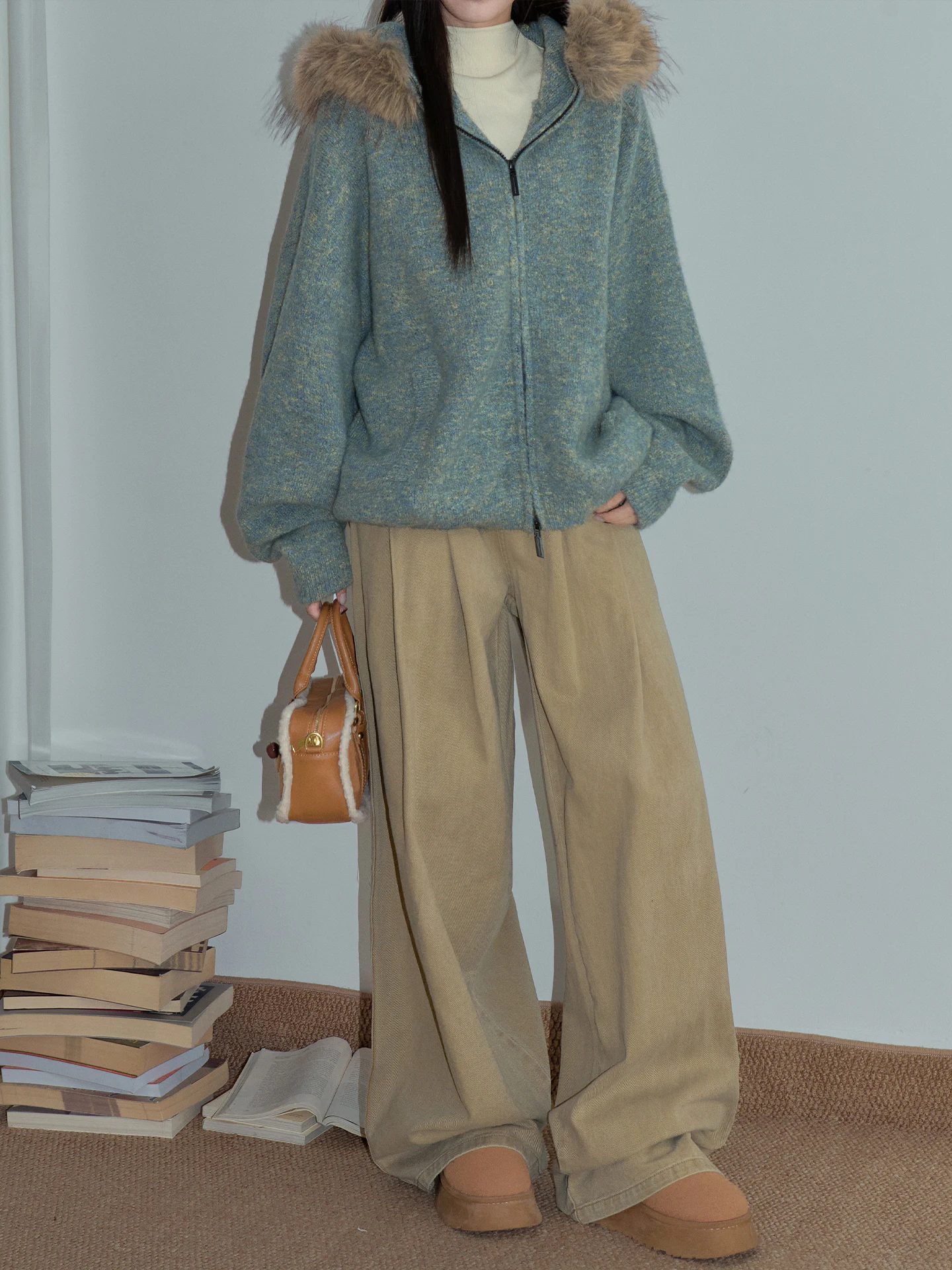 

Женские повседневные широкие брюки свободного кроя для весны и осени, универсальные, для работы и отдыха, классические, оригинальные, белые, Little Fi