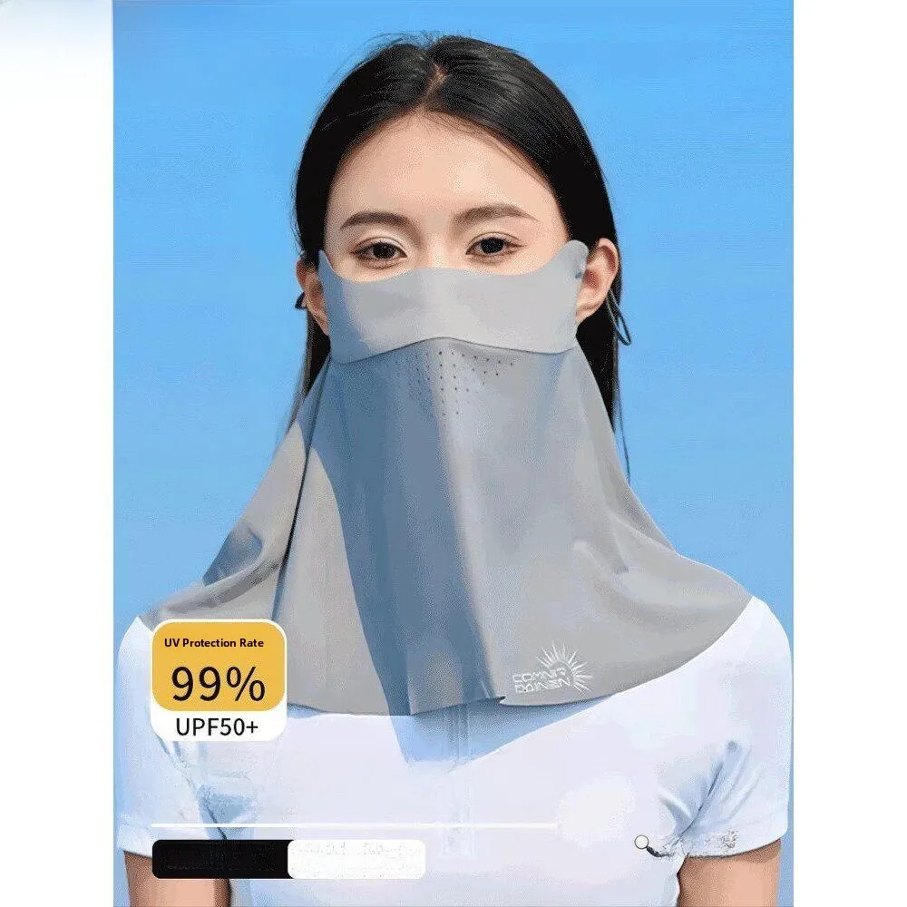 

Sun Protection Face Mask Women's Thin Ice Silk Sleeve Cover Seamless Sunshade Mask for Summer Medical Environment Decoration