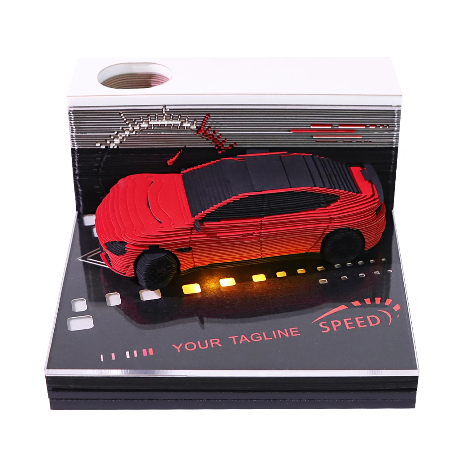 Omoshiroi Cool Car 3D Notepad Desktop Ornaments Cruise Memo Pad Block Notes Paper Stationery Accessories Novelty Gift For Boy