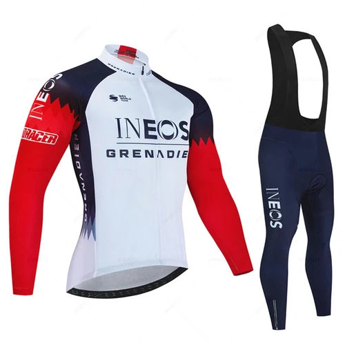 Ineos-Conjunto de ropa de ciclismo profesional para hombre, uniforme de ciclismo de montaña, de secado rápido, Jersey 19d, para otoño, 2024