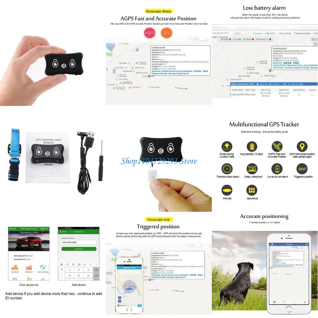 

Y2GD Trackers Anti Lost Finder for Pet Luggage Positioning Locator Track Battery Operated(Include)