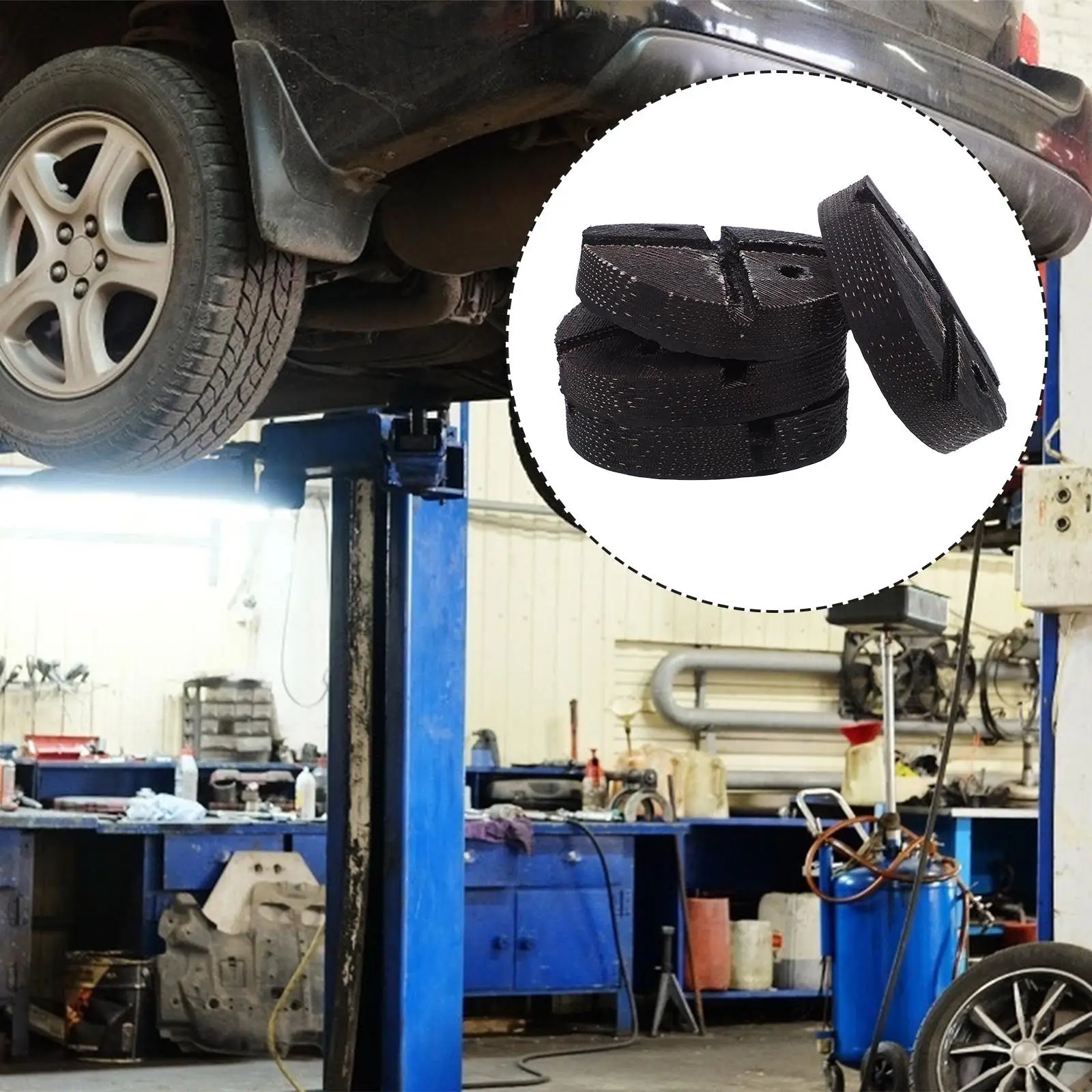 4Pcs Automotive Lifting Machine Round Rubber Pads High Elasticity Anti Slip Shock Absorption for Two Post Car Lift Truck Jack