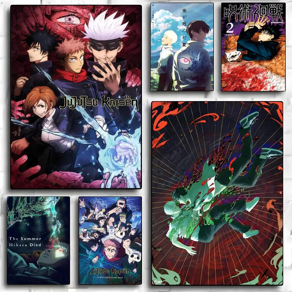 Jujutsu Kaisen Poster HD Art Sticky Wall Room Decor Home Waterproof Home Living Bar Aesthetic Decoration
