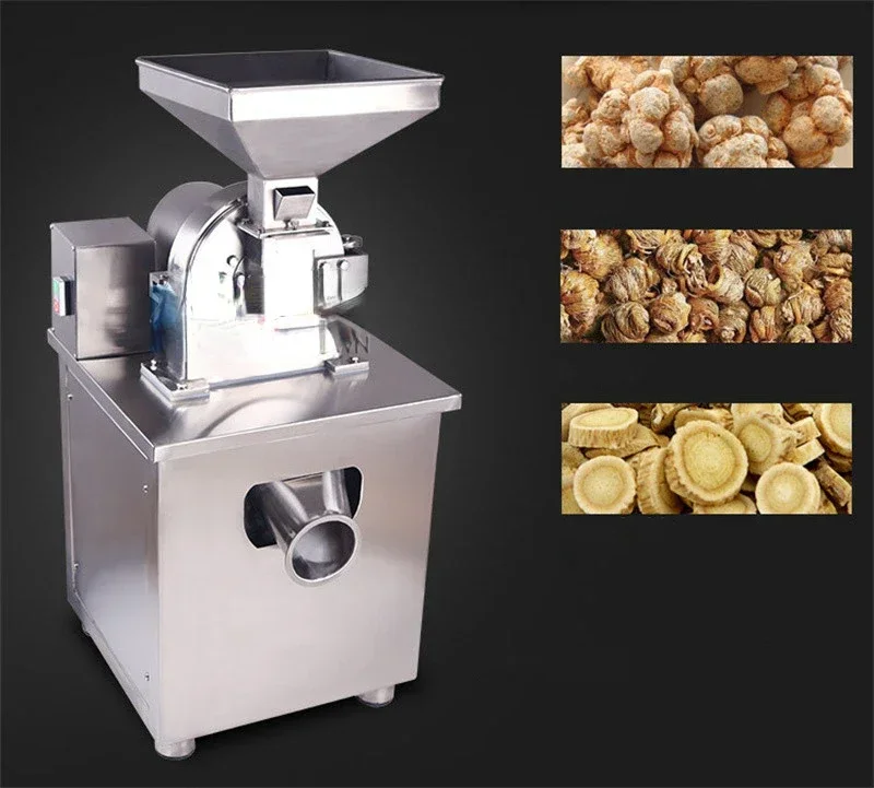 Stainless Steel Shrimp Shell Crusher Machine Masala Spices Hammer Miller Multifunctional Corn and Chilli Grain Grinder