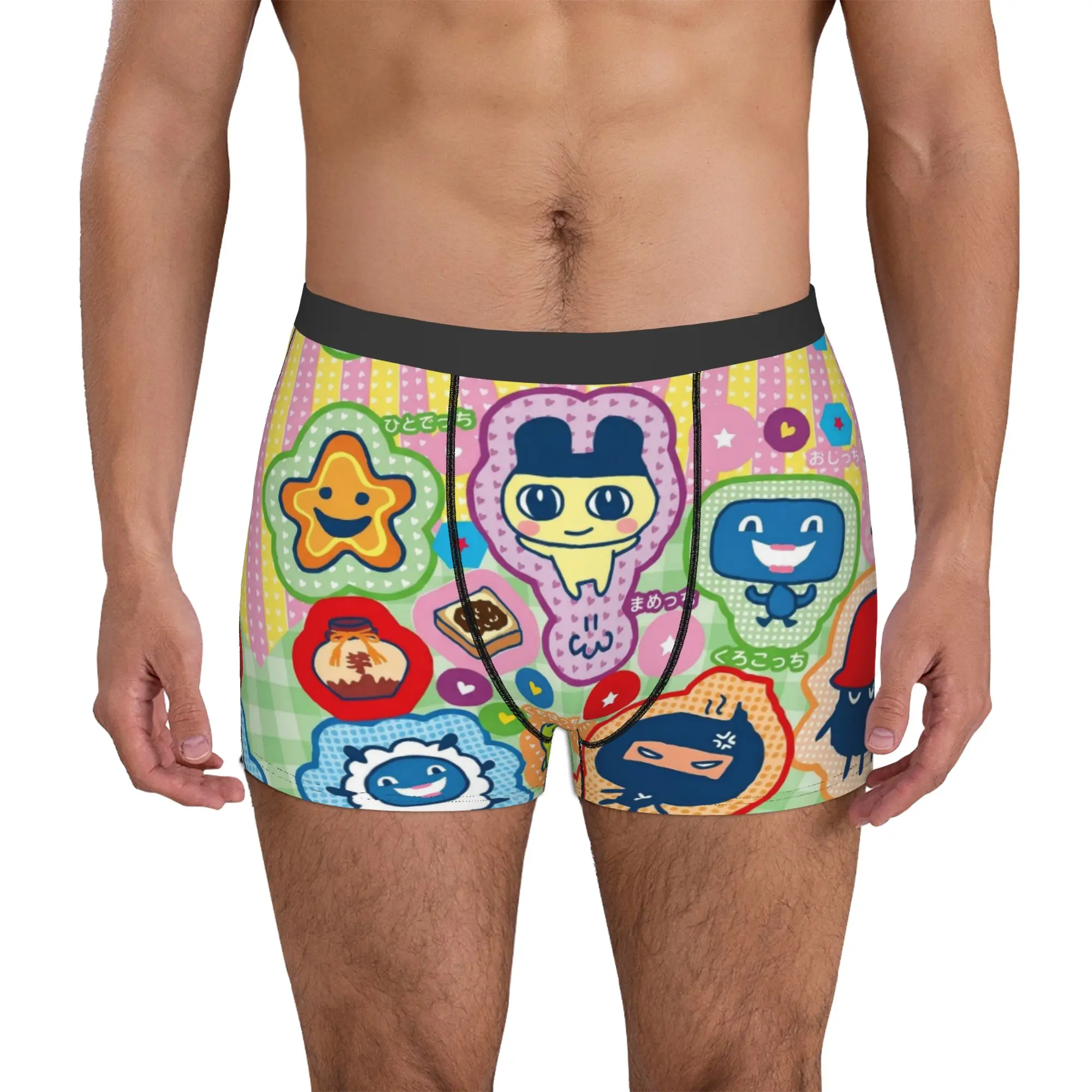 

Novelty Cartoon Tamagotchi Game Boxers Shorts Panties Men's Underpants Stretch Feed Me Anime Briefs Underwear
