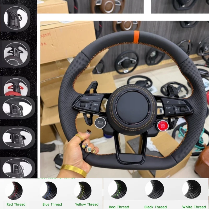 Car Steering Wheel Assembly For Audi A3 A4 A5 A6 A7 A8 R8 multi-function Custom Steering Wheel Decoder Interior Accessorie