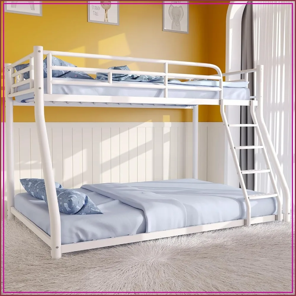 Metal Twin Over Full Bunk Bed, Space Saving Frame for Kids Teens Adults