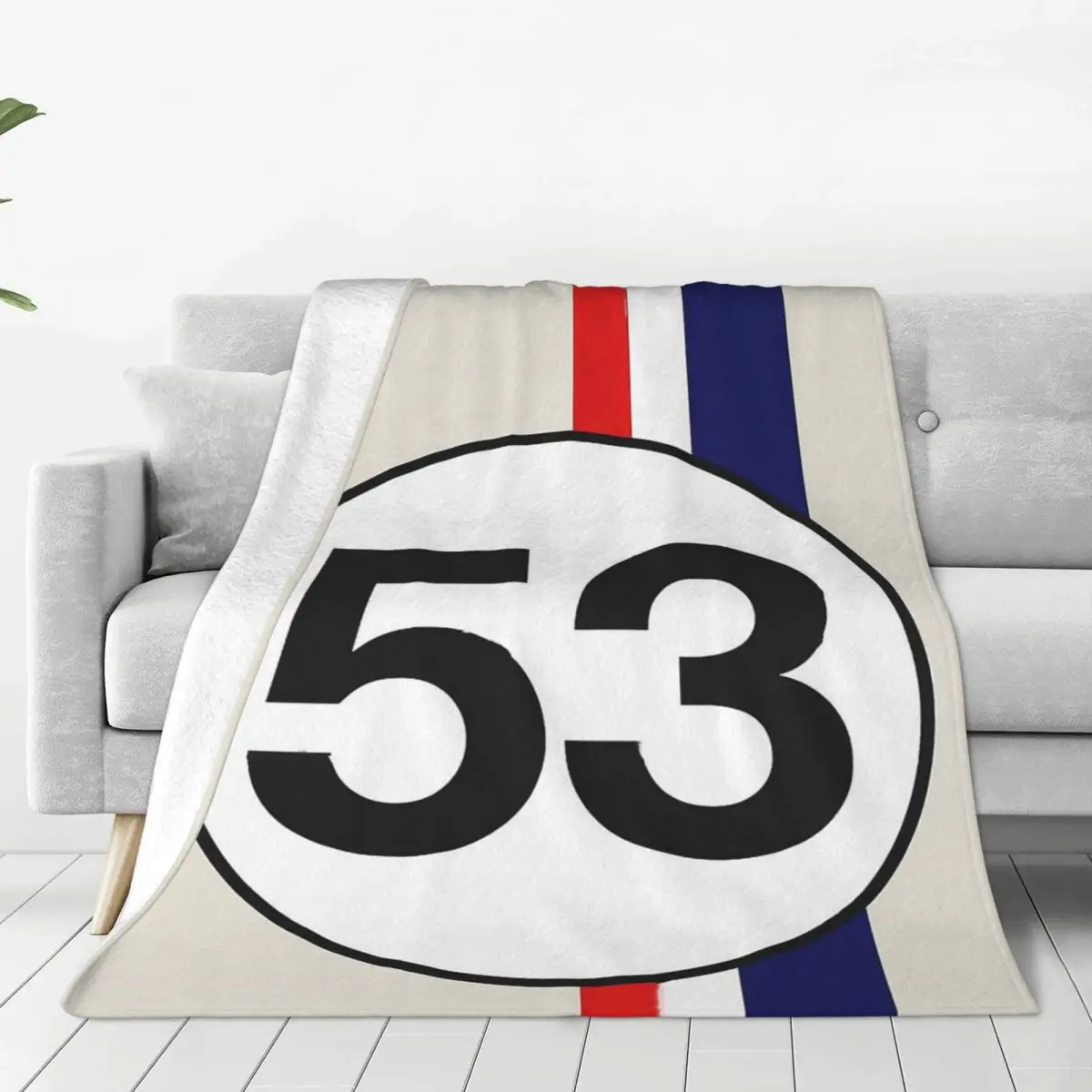 Herbie Number 53 Blankets Soft Warm Flannel Throw Blanket Bedding for Bed Living room Picnic Travel Home Sofa
