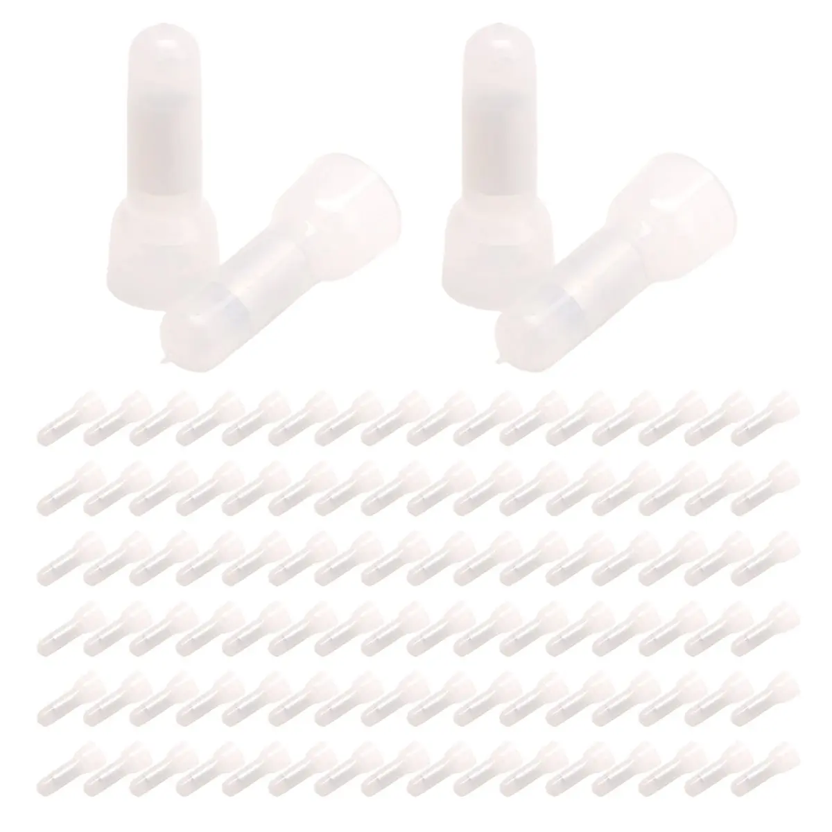 #16C 100pcs Closed End Cap Connectors Wire Crimp Terminal 16-14 AWG,Closed End Cap,(PVC)