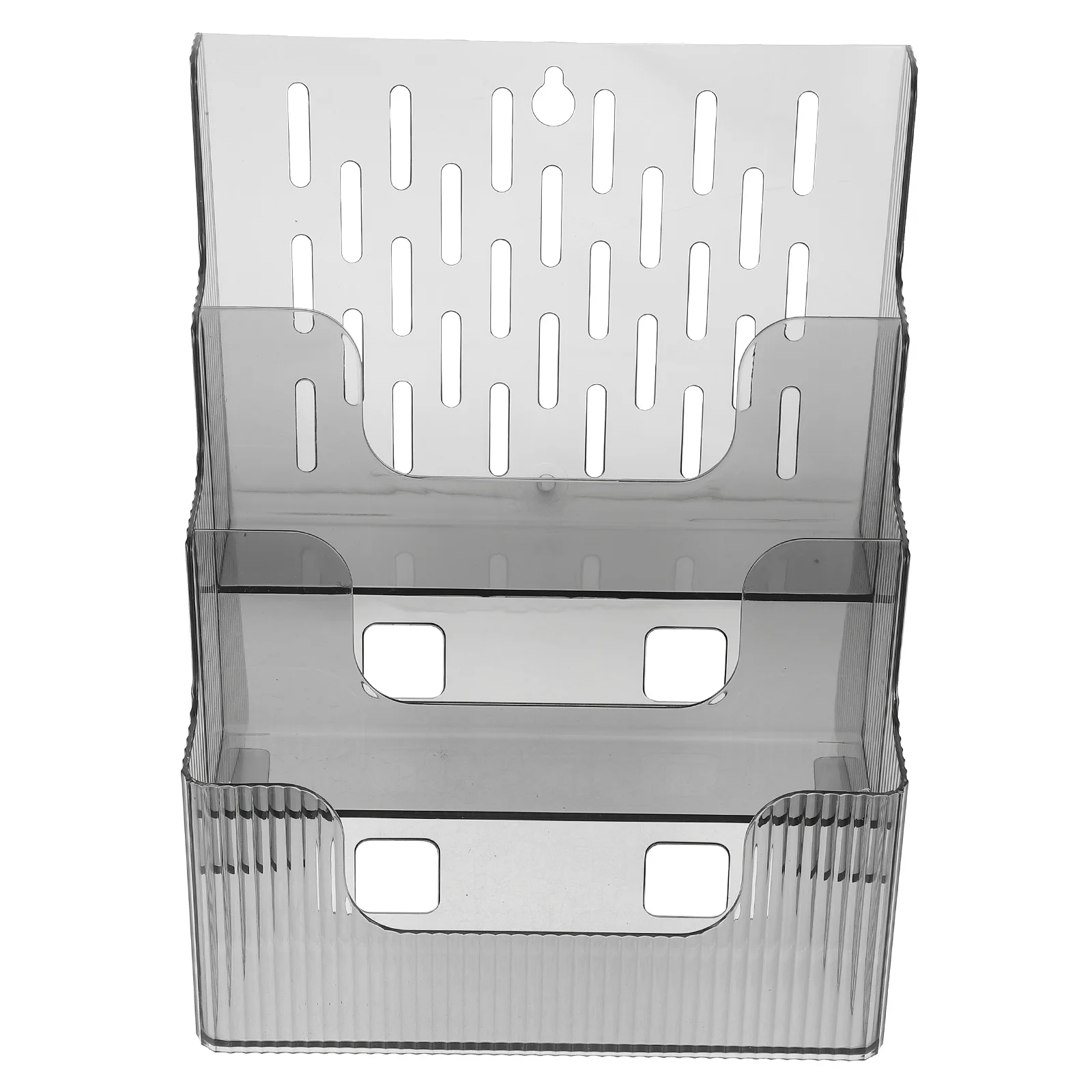 

Desktop File Rack Clear Acrylic Multi-Tier Document Organizer Table File Holder Brochure Magazine Pamphlet Stand for Office