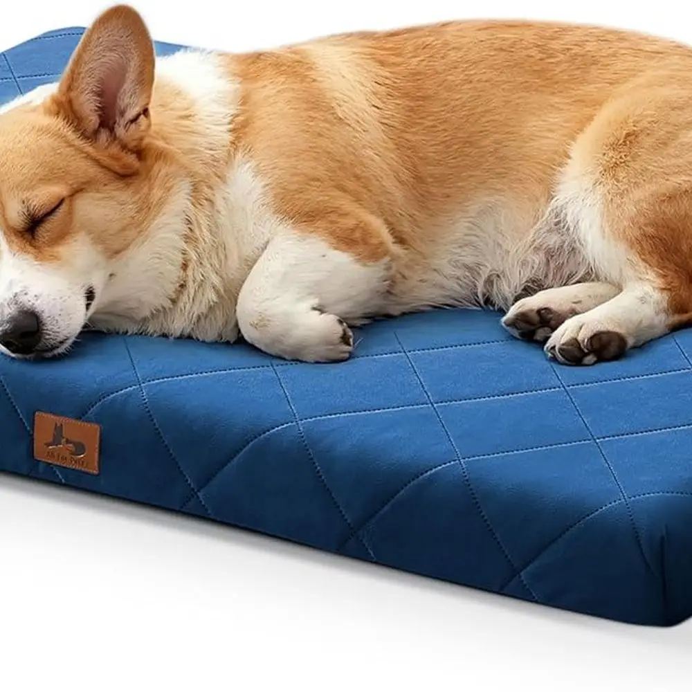 

Ортопедические кровати для собак, большие и средние размеры, водонепроницаемая кровать для собак со съемным моющимся чехлом, коврик для кровати из пеноматериала для яичного ящика,